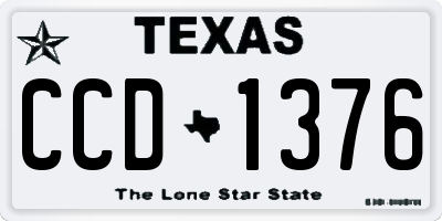 TX license plate CCD1376