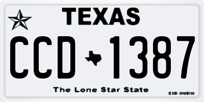 TX license plate CCD1387