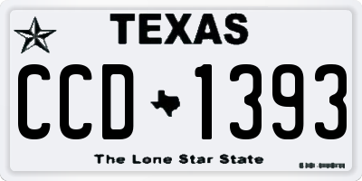 TX license plate CCD1393