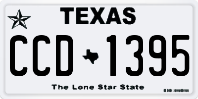 TX license plate CCD1395