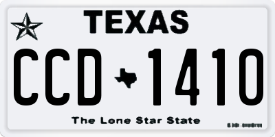 TX license plate CCD1410
