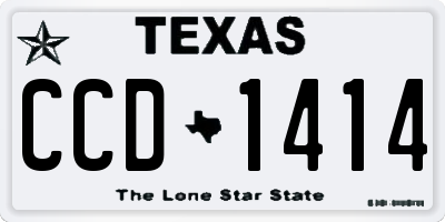 TX license plate CCD1414
