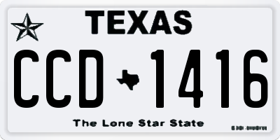TX license plate CCD1416