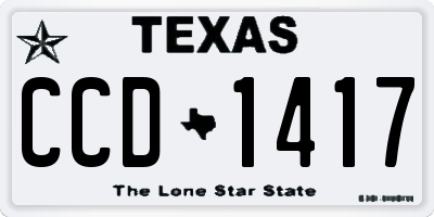 TX license plate CCD1417