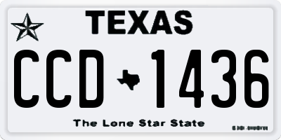 TX license plate CCD1436