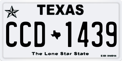 TX license plate CCD1439