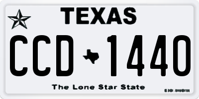 TX license plate CCD1440
