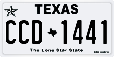 TX license plate CCD1441