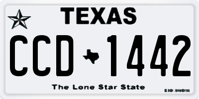 TX license plate CCD1442