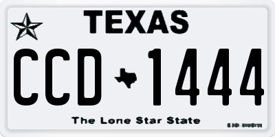 TX license plate CCD1444