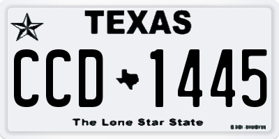 TX license plate CCD1445