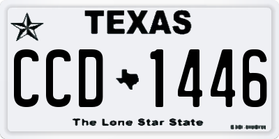 TX license plate CCD1446