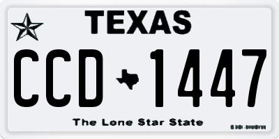 TX license plate CCD1447