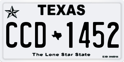 TX license plate CCD1452