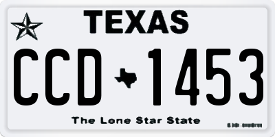 TX license plate CCD1453