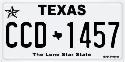 TX license plate CCD1457