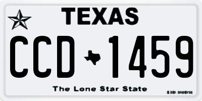 TX license plate CCD1459