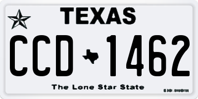 TX license plate CCD1462