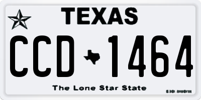 TX license plate CCD1464