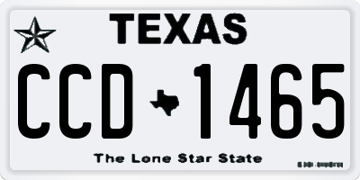 TX license plate CCD1465