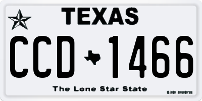 TX license plate CCD1466