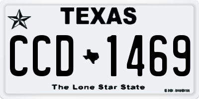 TX license plate CCD1469