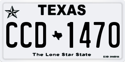 TX license plate CCD1470