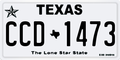 TX license plate CCD1473