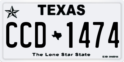 TX license plate CCD1474