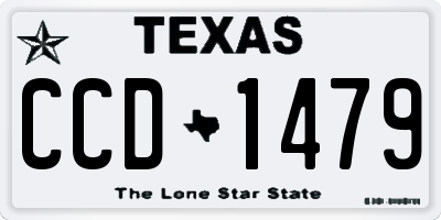 TX license plate CCD1479