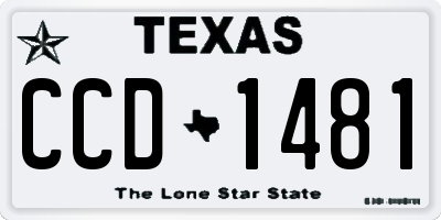 TX license plate CCD1481