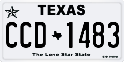 TX license plate CCD1483