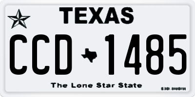 TX license plate CCD1485