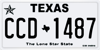 TX license plate CCD1487