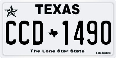 TX license plate CCD1490