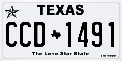 TX license plate CCD1491