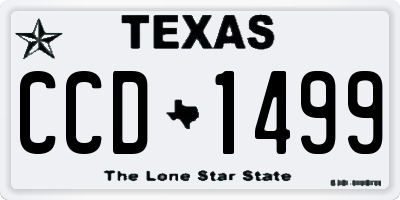 TX license plate CCD1499