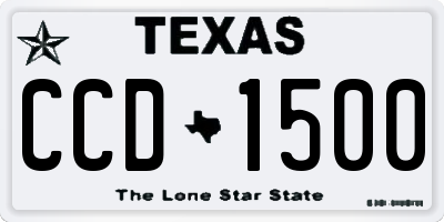 TX license plate CCD1500