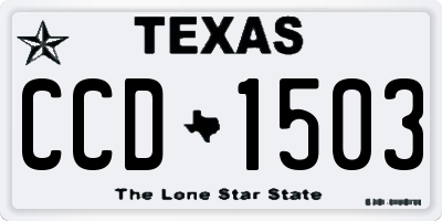 TX license plate CCD1503