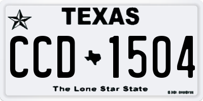 TX license plate CCD1504