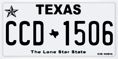 TX license plate CCD1506