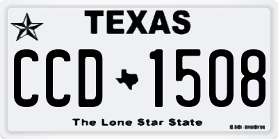 TX license plate CCD1508