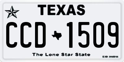 TX license plate CCD1509