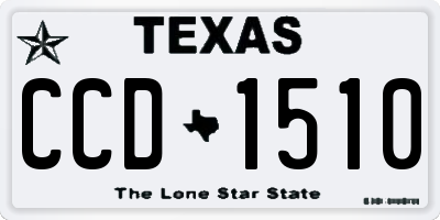TX license plate CCD1510
