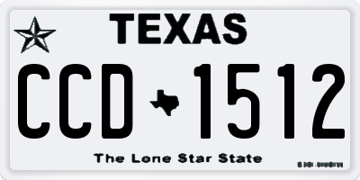 TX license plate CCD1512