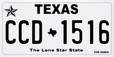 TX license plate CCD1516