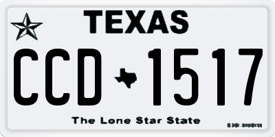 TX license plate CCD1517