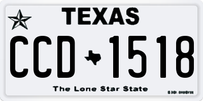 TX license plate CCD1518