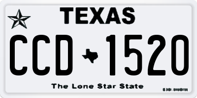 TX license plate CCD1520
