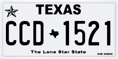 TX license plate CCD1521